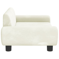 Produktbild för Hundbädd gräddvit 70x45x33 cm sammet
