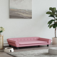 Produktbild för Hundbädd rosa 100x50x21 cm sammet