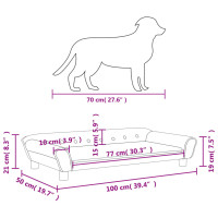 Produktbild för Hundbädd rosa 100x50x21 cm sammet