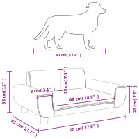 Produktbild för Hundbädd mörkgrå 70x45x33 cm sammet