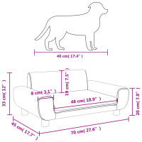 Produktbild för Hundbädd svart 70x45x33 cm sammet