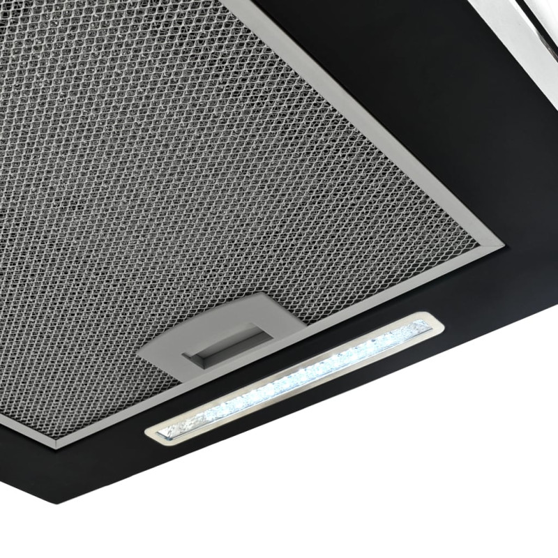Produktbild för Hängande köksfläkt touchsensor LCD 37 cm pulverlackerat stål