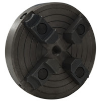 Produktbild för 4-backs svarvchuck med M18-koppling stål svart 150x63 mm
