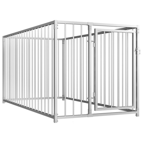 vidaXL Hundgård för utomhusbruk 100x200x100 cm