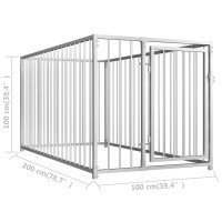 Produktbild för Hundgård för utomhusbruk 100x200x100 cm