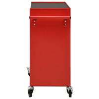 Produktbild för Verktygsvagn med 4 lådor stål röd