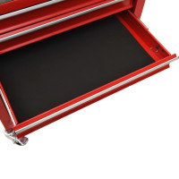 Produktbild för Verktygsvagn med 4 lådor stål röd