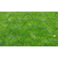 Produktbild för Nätstängsel stål hexagon 1x25 m mörkgrön