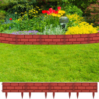 Produktbild för Trädgårdskant med tegel design 11 st