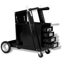 Produktbild för Svetsvagn med 4 lådor svart