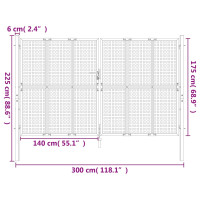 Produktbild för Trädgårdsgrind antracit 300x175 cm srål