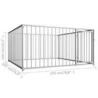 Produktbild för Hundgård för utomhusbruk 200x200x100 cm