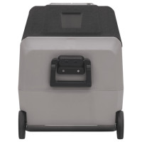 Produktbild för Kylbox med hjul och adapter 50 L svart & grå PP & PE