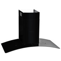 Miniatyr av produktbild för Väggmonterad köksfläkt rostfritt stål 756 m³/h 90 cm svart