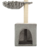 Miniatyr av produktbild för Katträd med klöspelare i sisal 105 cm grå