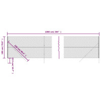 Produktbild för Gunnebostängsel antracit 1,8x10 m