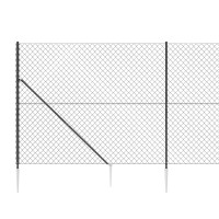 Produktbild för Gunnebostängsel med markspett antracit 1,8x10 m