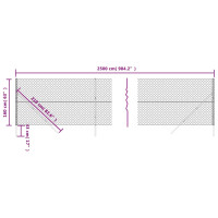 Produktbild för Gunnebostängsel antracit 1,6x25 m