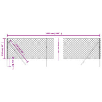 Produktbild för Gunnebostängsel silver 1,1x10 m