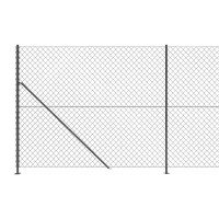 Produktbild för Gunnebostängsel med stolpsko antracit 2x25 m