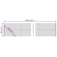 Produktbild för Gunnebostängsel med stolpsko antracit 2x25 m