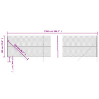 Produktbild för Gunnebostängsel antracit 1,8x25 m