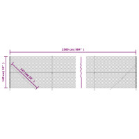 Produktbild för Gunnebostängsel med stolpsko silver 1,4x25 m