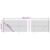 Produktbild för Gunnebostängsel med stolpsko antracit 2,2x10 m