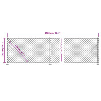 Produktbild för Gunnebostängsel med stolpsko antracit 1x25 m