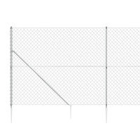 Produktbild för Gunnebostängsel med markspett silver 1,8x25 m