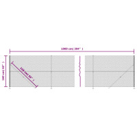 Produktbild för Gunnebostängsel med stolpsko antracit 1,6x10 m