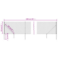 Produktbild för Gunnebostängsel med markspett antracit 1,1x10 m