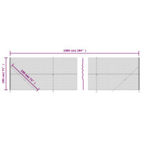 Produktbild för Gunnebostängsel med stolpsko silver 1,8x10 m