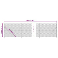 Produktbild för Gunnebostängsel med stolpsko antracit 1,4x10 m