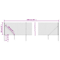 Produktbild för Gunnebostängsel med markspett antracit 1x10 m