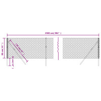 Produktbild för Gunnebostängsel silver 0,8x25 m