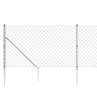 Produktbild för Gunnebostängsel med markspett silver 1,1x10 m