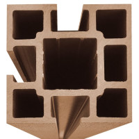 Produktbild för Staketpanel WPC 105x(105-185) cm brun