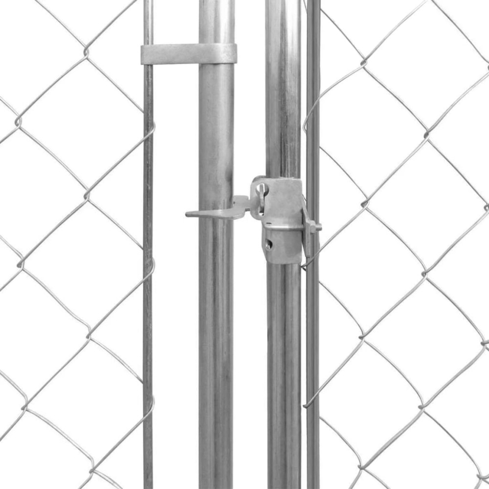 Produktbild för Hundgård för utomhusbruk galvaniserat stål 570x570x185 cm