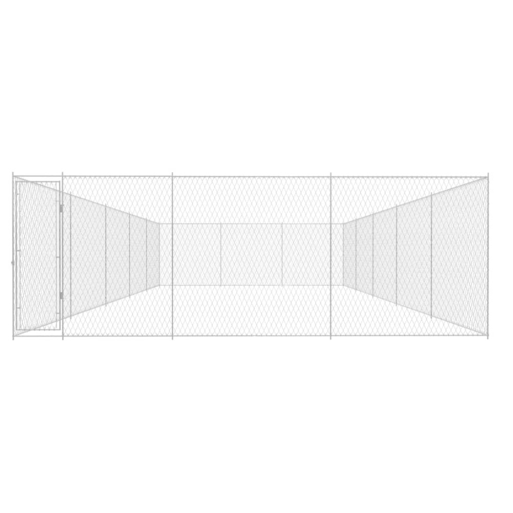 Produktbild för Hundgård för utomhusbruk galvaniserat stål 950x570x185 cm