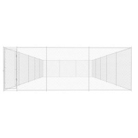 Produktbild för Hundgård för utomhusbruk galvaniserat stål 950x570x185 cm