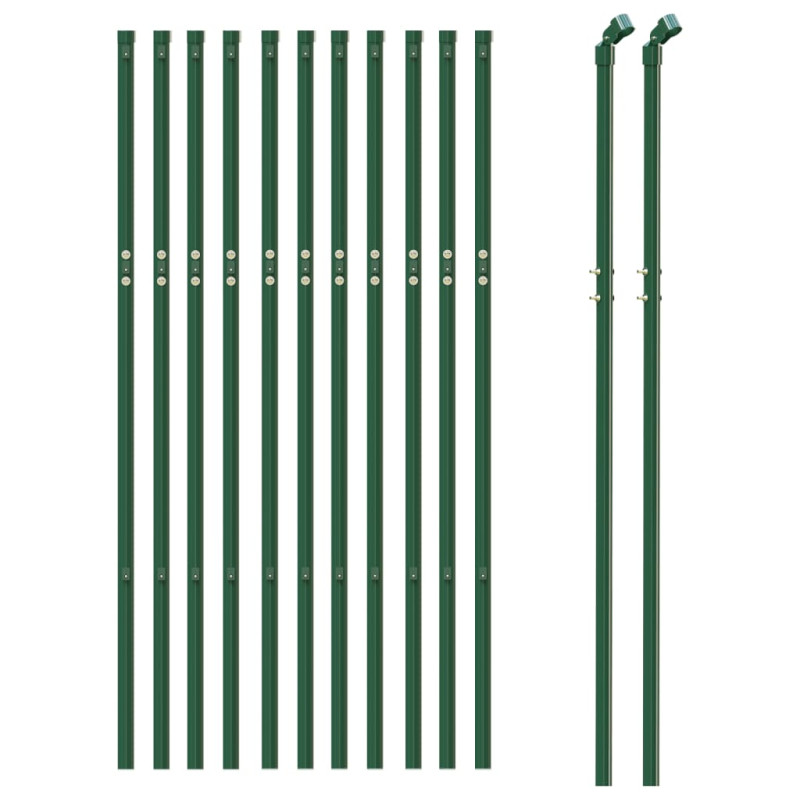 Produktbild för Stängsel grön 1x25 m galvaniserat stål