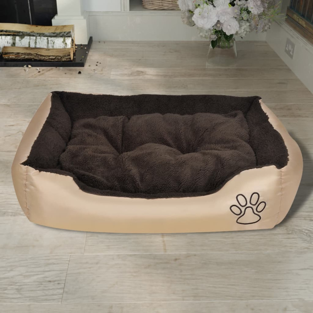 Produktbild för Hundbädd beige och brun XXL