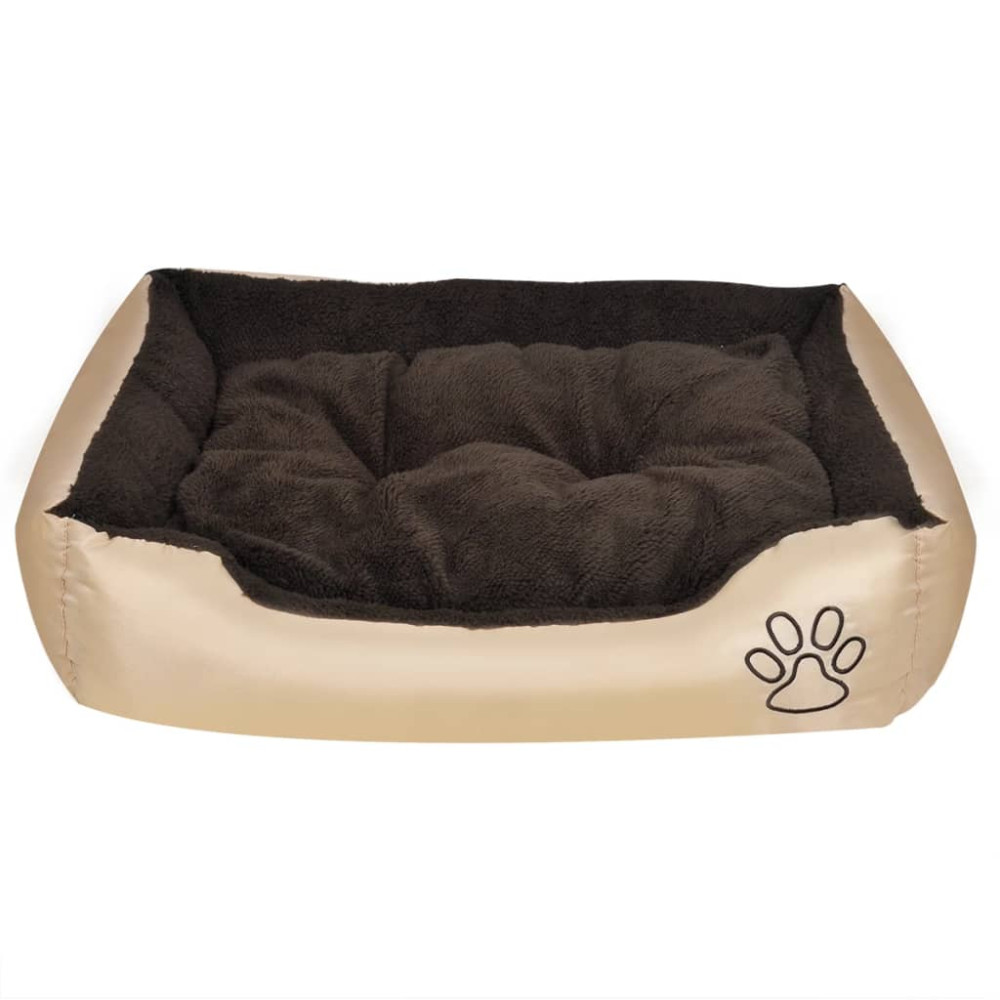 Produktbild för Hundbädd beige och brun XXL