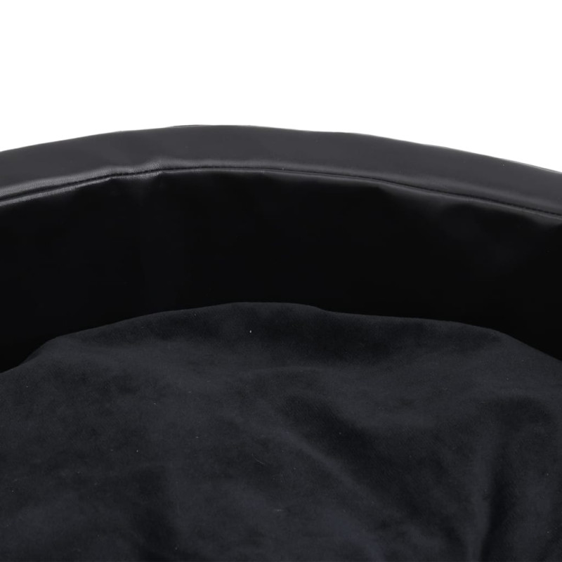 Produktbild för Hundbädd svart 99x89x21 cm plysch och konstläder