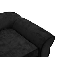 Produktbild för Hundsoffa svart 72x45x30 cm plysch