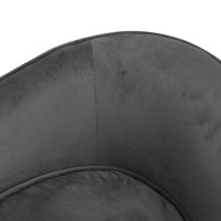 Produktbild för Hundsoffa mörkgrå 69x49x40 cm plysch och konstläder