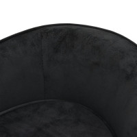 Produktbild för Hundsoffa svart 69x49x40 cm plysch