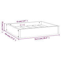 Produktbild för Hundbädd svart 51,5x44x9 cm massiv furu