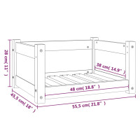 Produktbild för Hundbädd 55,5x45,5x28 massiv furu